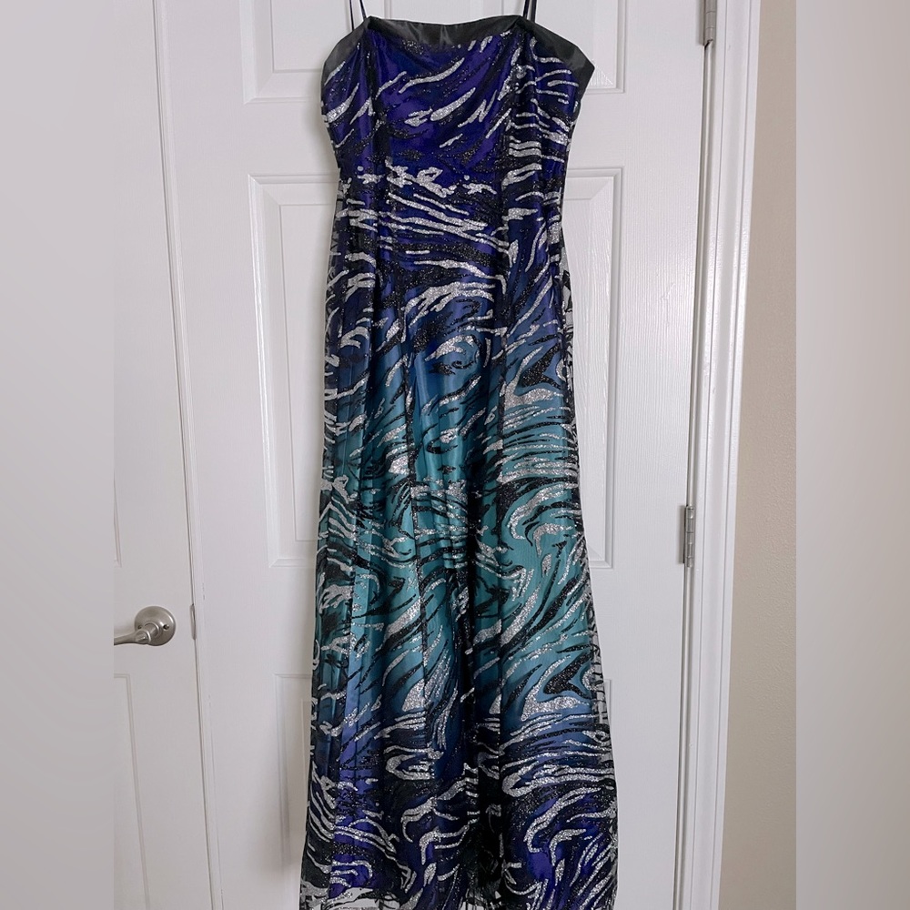 Glittery Purple & Teal Formal Dress